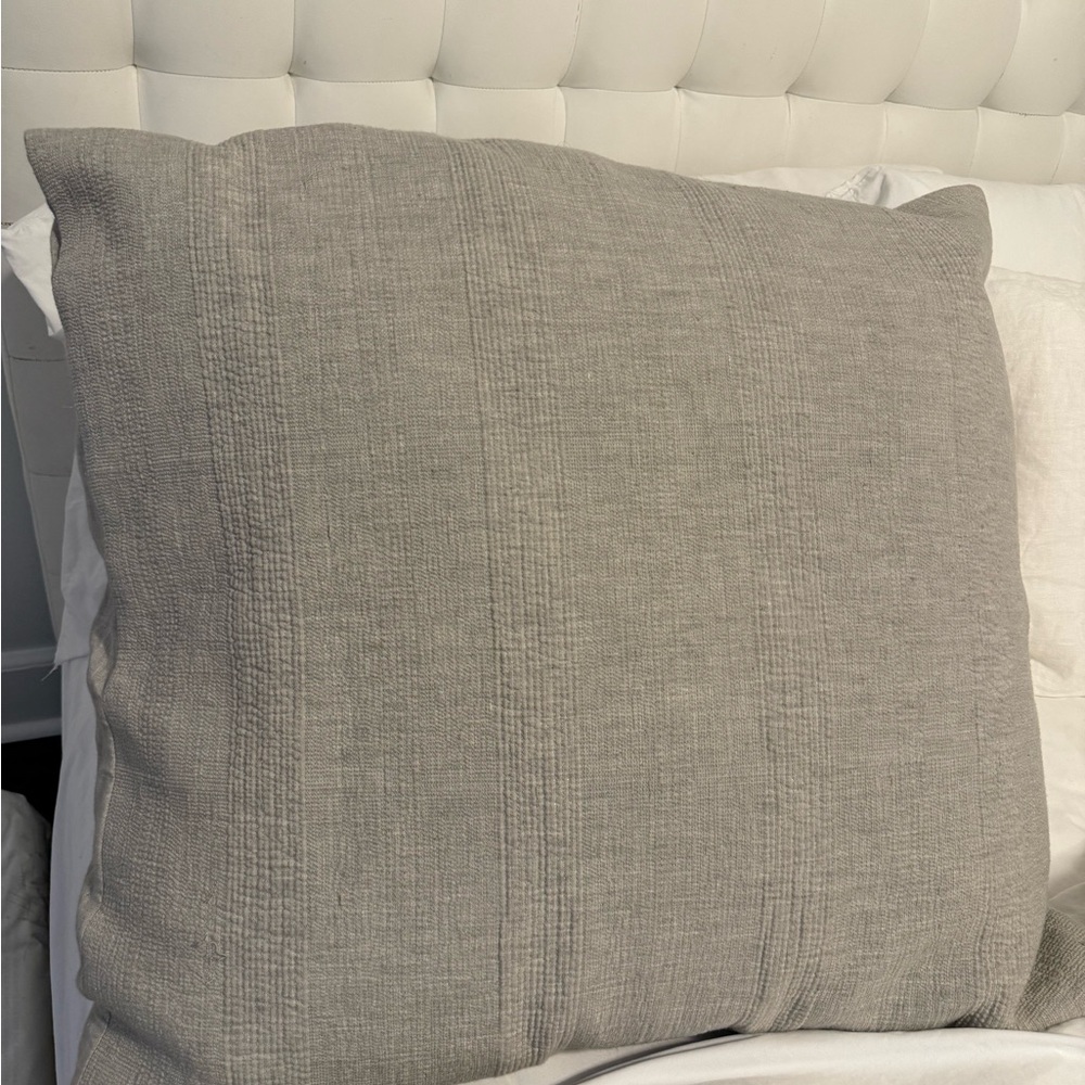 Gray Quilt and Euro Sham